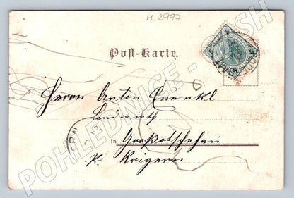 Pohlednice Velký Šenov 1900 andělíčci (M2997)