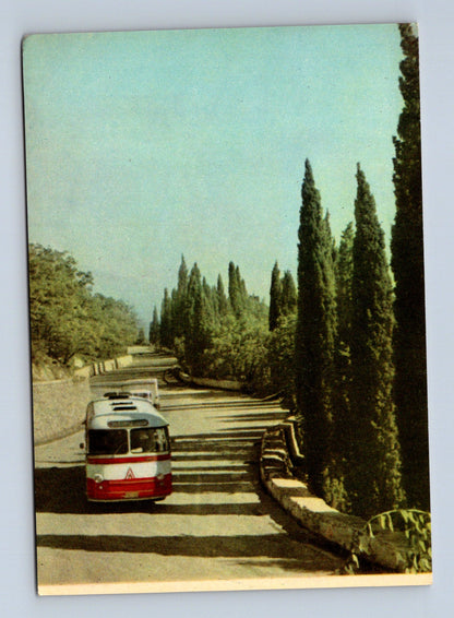 Pohlednice Ukrajina Krym silnice trolejbus 1963 (M29987)
