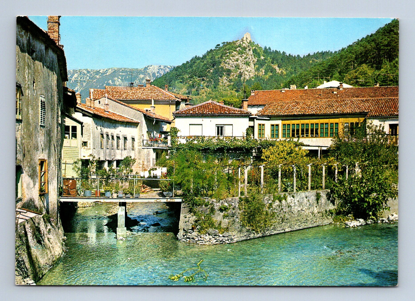 Pohlednice Slovinsko Vipava řeka a město 1988 (M29991)