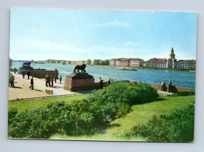 Pohlednice Rusko Leningrad nábřeží řeky Něvy 1958 (M29999)