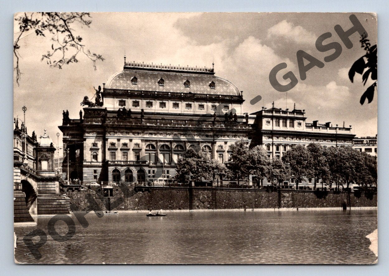 Pohlednice Praha Národní divadlo 1947 použitá (M300)