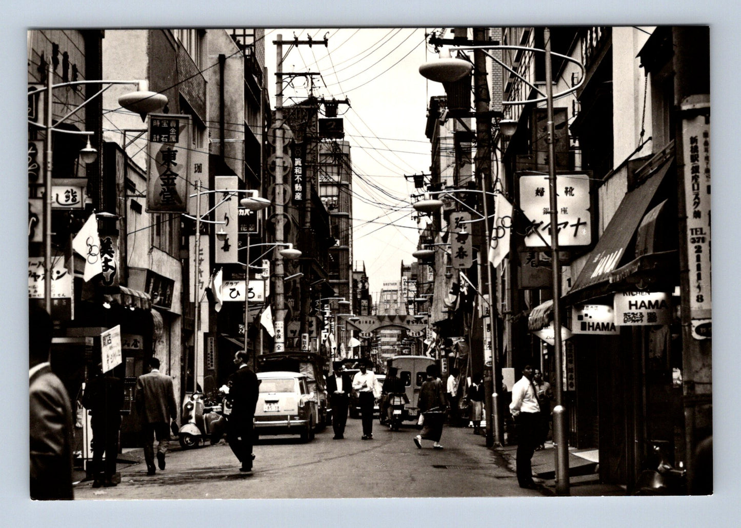 Stará fotografie Praha ulice Ginza Tokio (M30007)