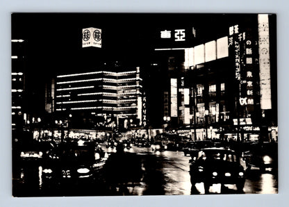 Pohlednice Japonsko Shibuya noční světla 1965 (M30008)