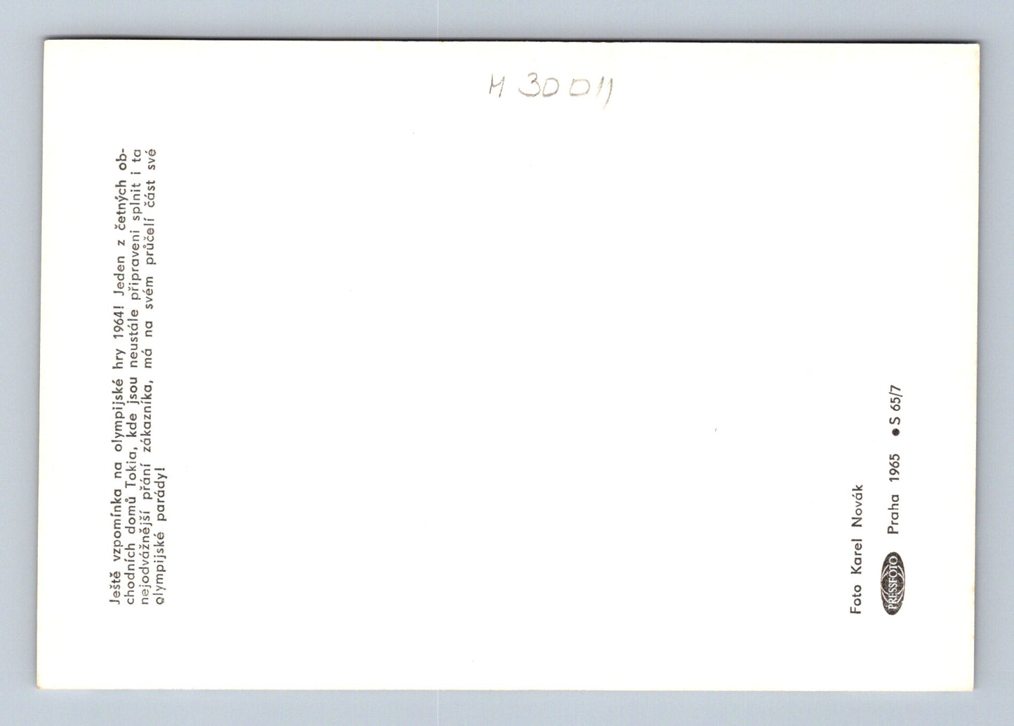 Stará fotografie Tokio Olympijské hry 1964 (M30011)