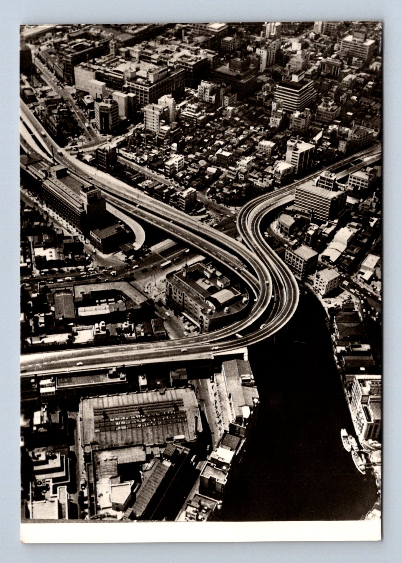 Pohlednice Japonsko Tokio dálnice letecký pohled 1965 (M30016)