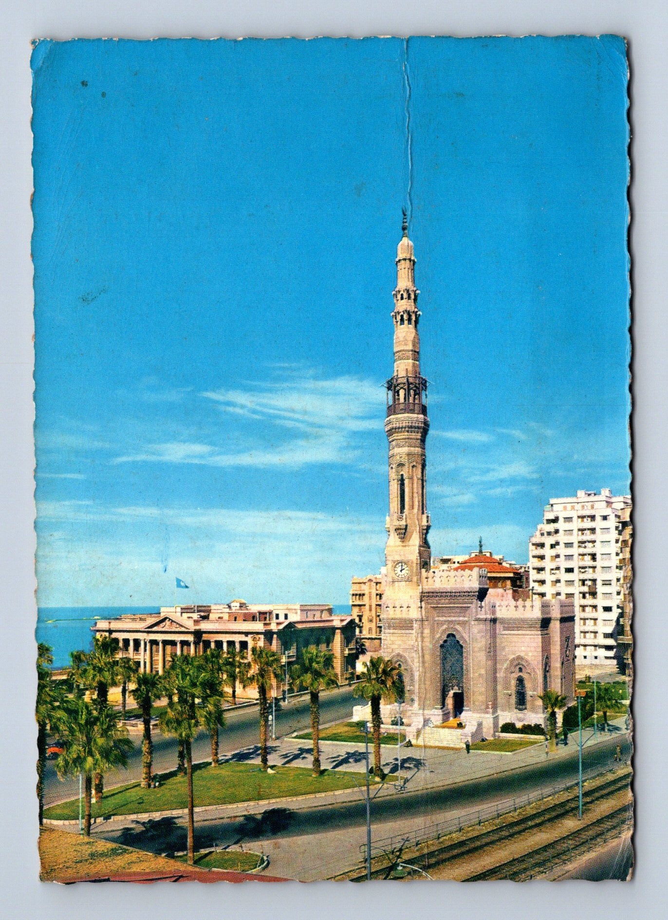 Pohlednice Egypt Alexandria Kaid Ibrahim Mosque 1960 (M30026)