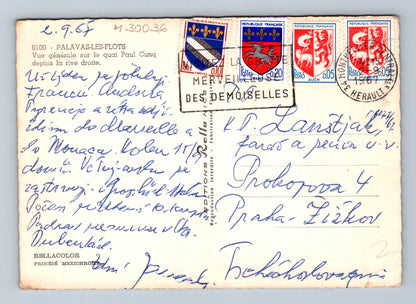 Pohlednice Francie Palavas-les-Flots přístav 1967 (M30036)