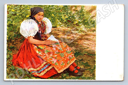 Postcard Chodské girl V Small costume (M3004)