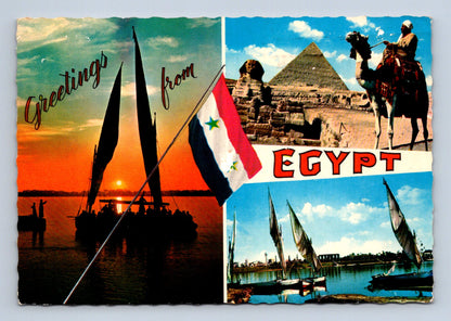 Egypt motiv s felukami, pyramidou a velbloudem 1973 (M30044)