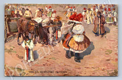 Postcard Market in Moravian Slovakia O Pištělka (M3005)