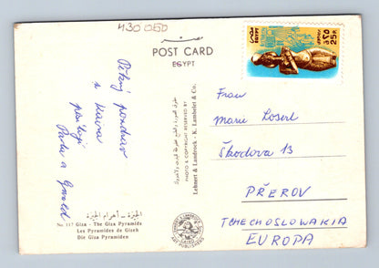 Pohlednice Egypt Gíza Pyramidy velbloud (M30050)