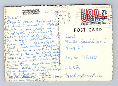 Pohlednice USA Montezuma Castle skalní obydlí 1973 (M30053)