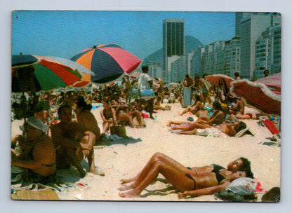 Pohlednice Brazílie Rio de Janeiro Copacabana pláž 1980 (M30062)