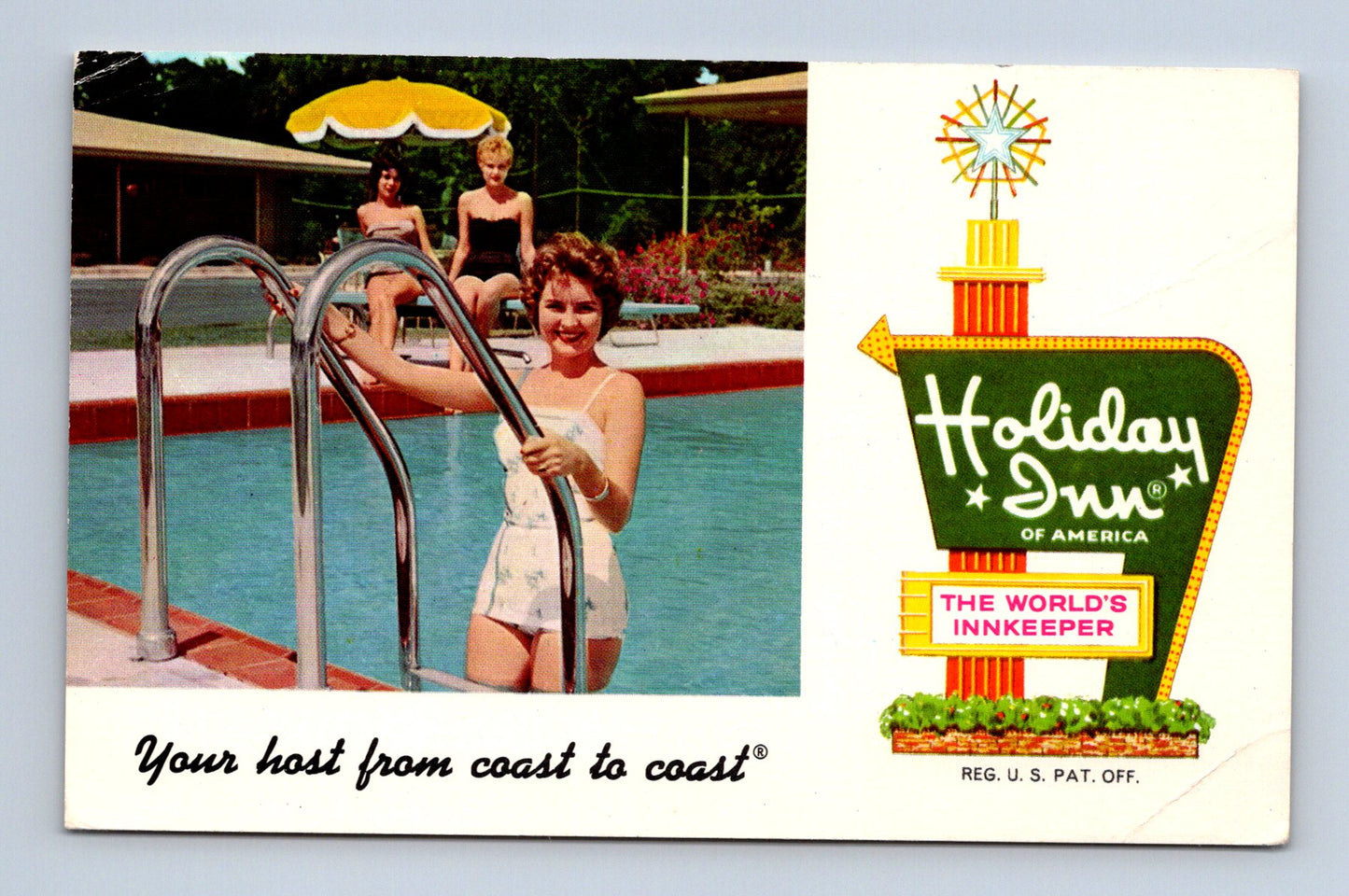 Pohlednice USA Holiday Inn bazén 1974 (M30069)