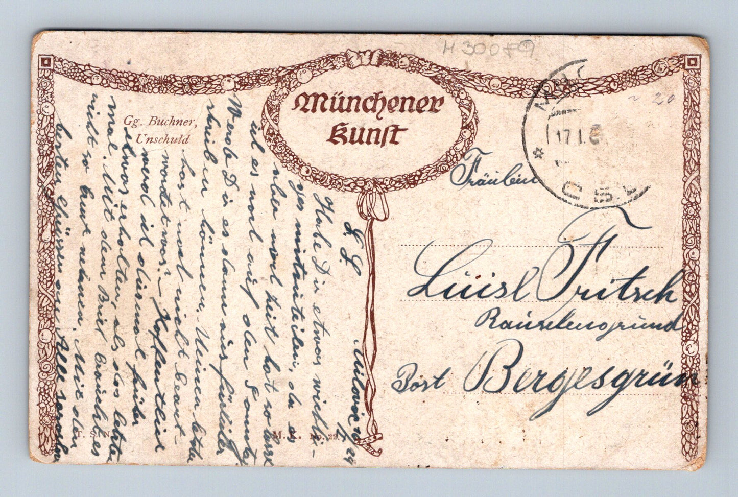 Pohlednice Münchener Kunst portrét ženy (M30089)