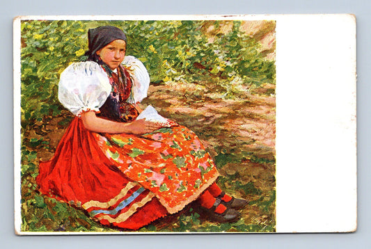Pohlednice Chodské děvče v kroji (M30107)