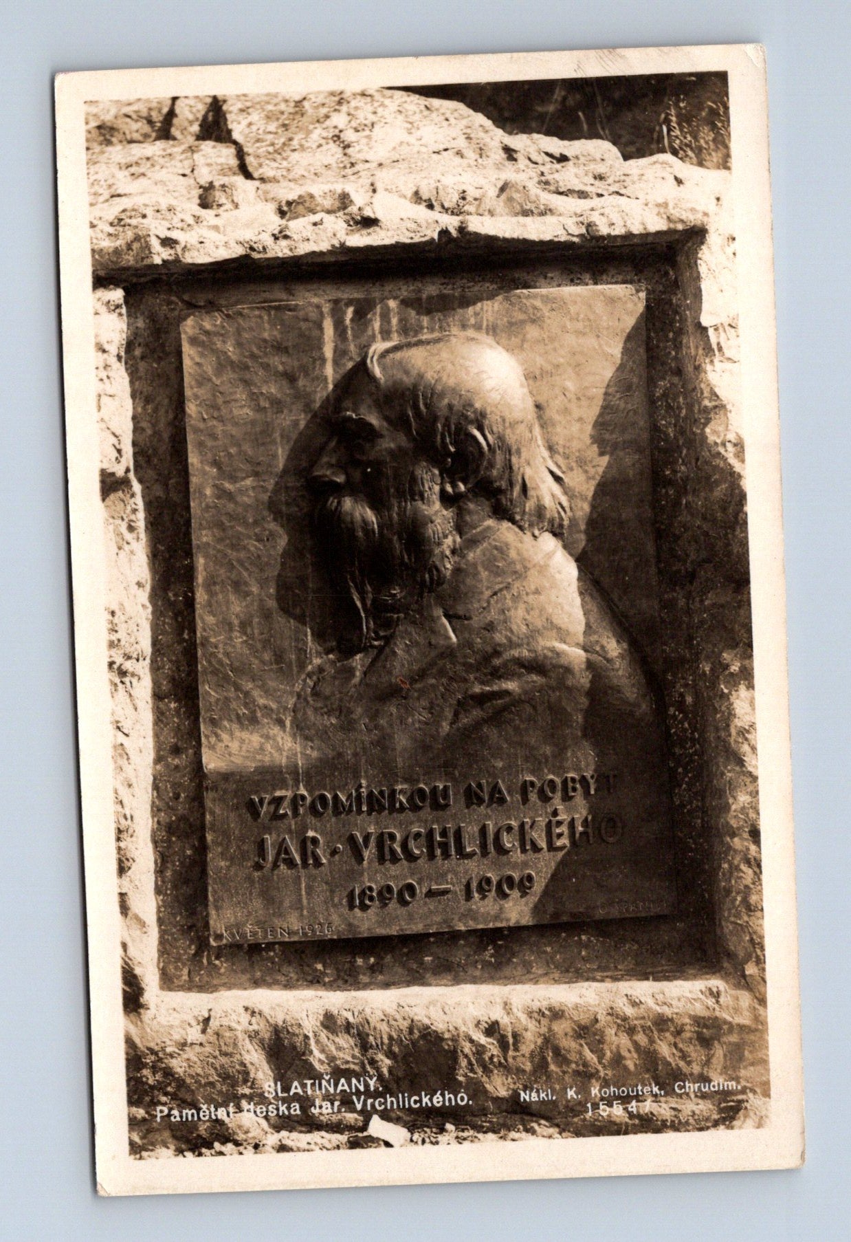 Pohlednice Slatiňany památník Jaroslava Vrchlického (M30113)