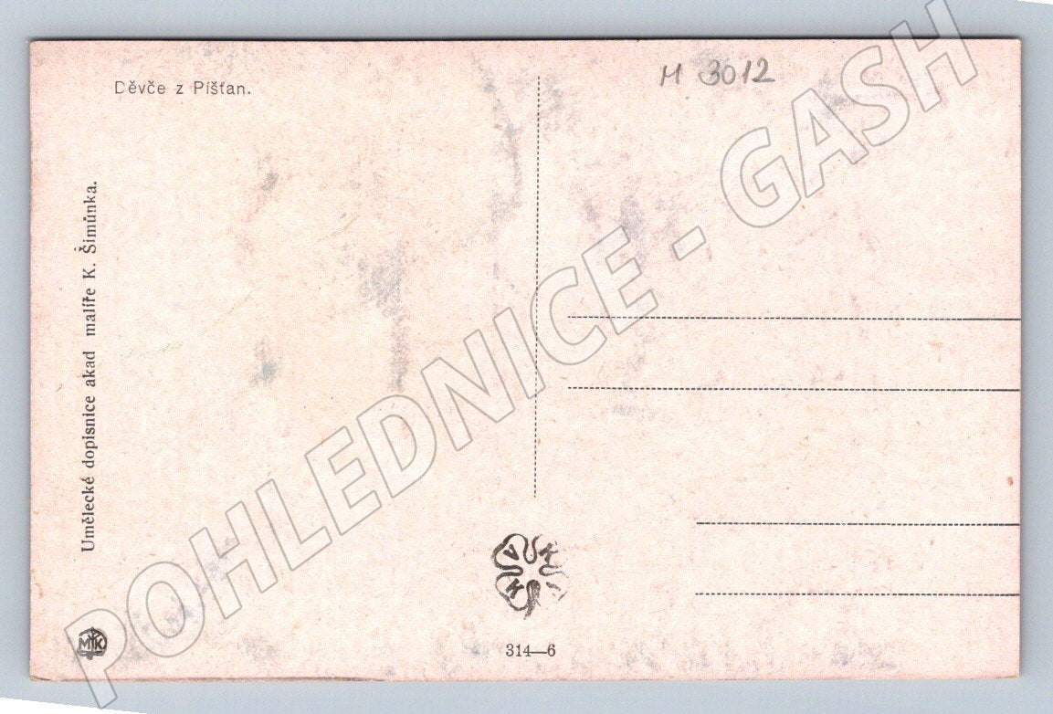 Postcard girl from Píšťany costume (M3012)