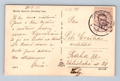 Pohlednice Banská Bystrica Národný dom 1952 (M30138)