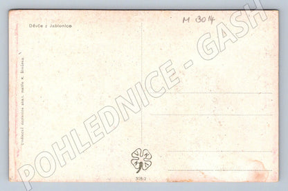 Postcard girl from Jablonica traditional costume (M3014)