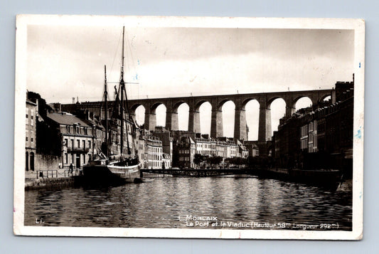 Pohlednice Francie Morlaix přístav a viadukt (M30143)