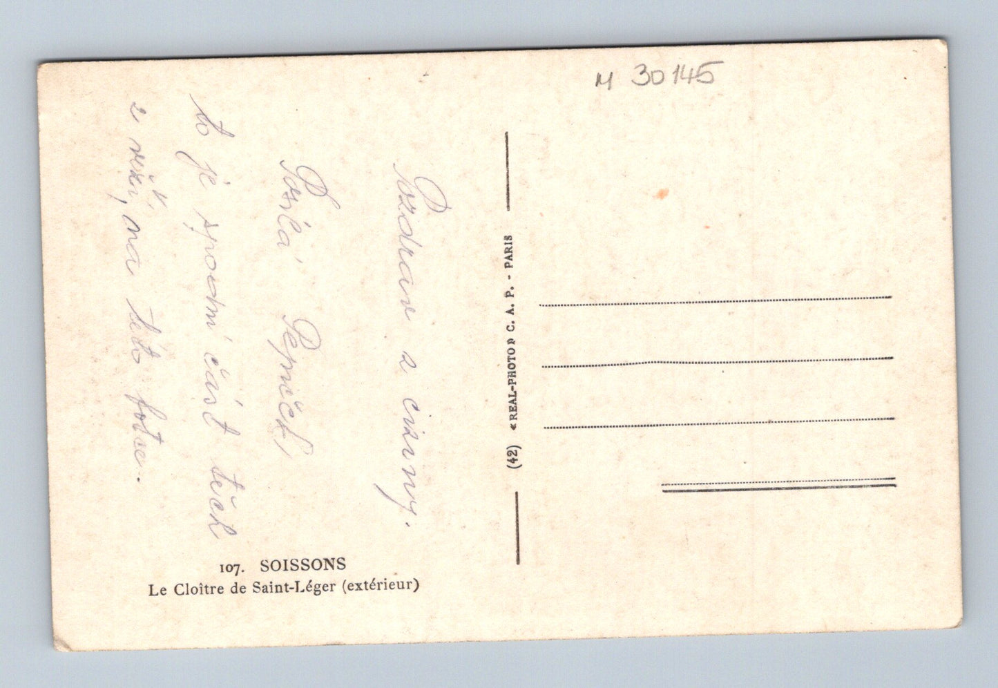 Pohlednice Francie Soissons klášter Saint-Léger (M30145)