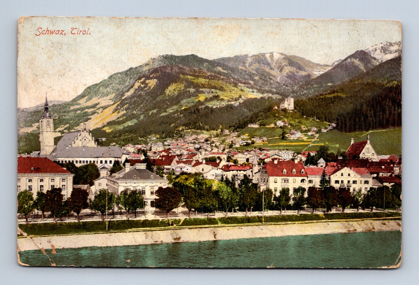 Pohlednice Rakousko Schwaz Tyrol město 1909 (M30156)