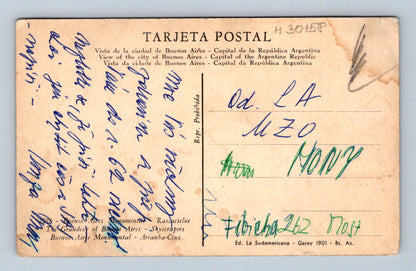 Pohlednice Argentina Buenos Aires letecký pohled 1962 (M30158)