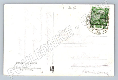 Postcard Chodsko friends in traditional costumes V Malý (M3016)