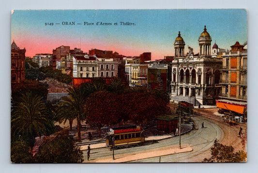 Pohlednice Alžír Oran Place dArmes et Théâtre (M30187)