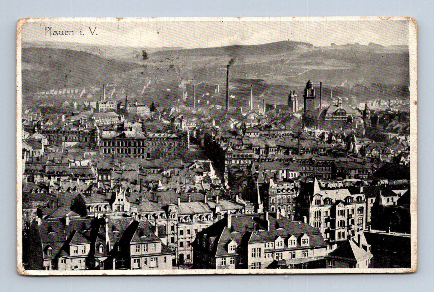 Pohlednice Německo Plauen i. V. panorama města 1940 (M30191)