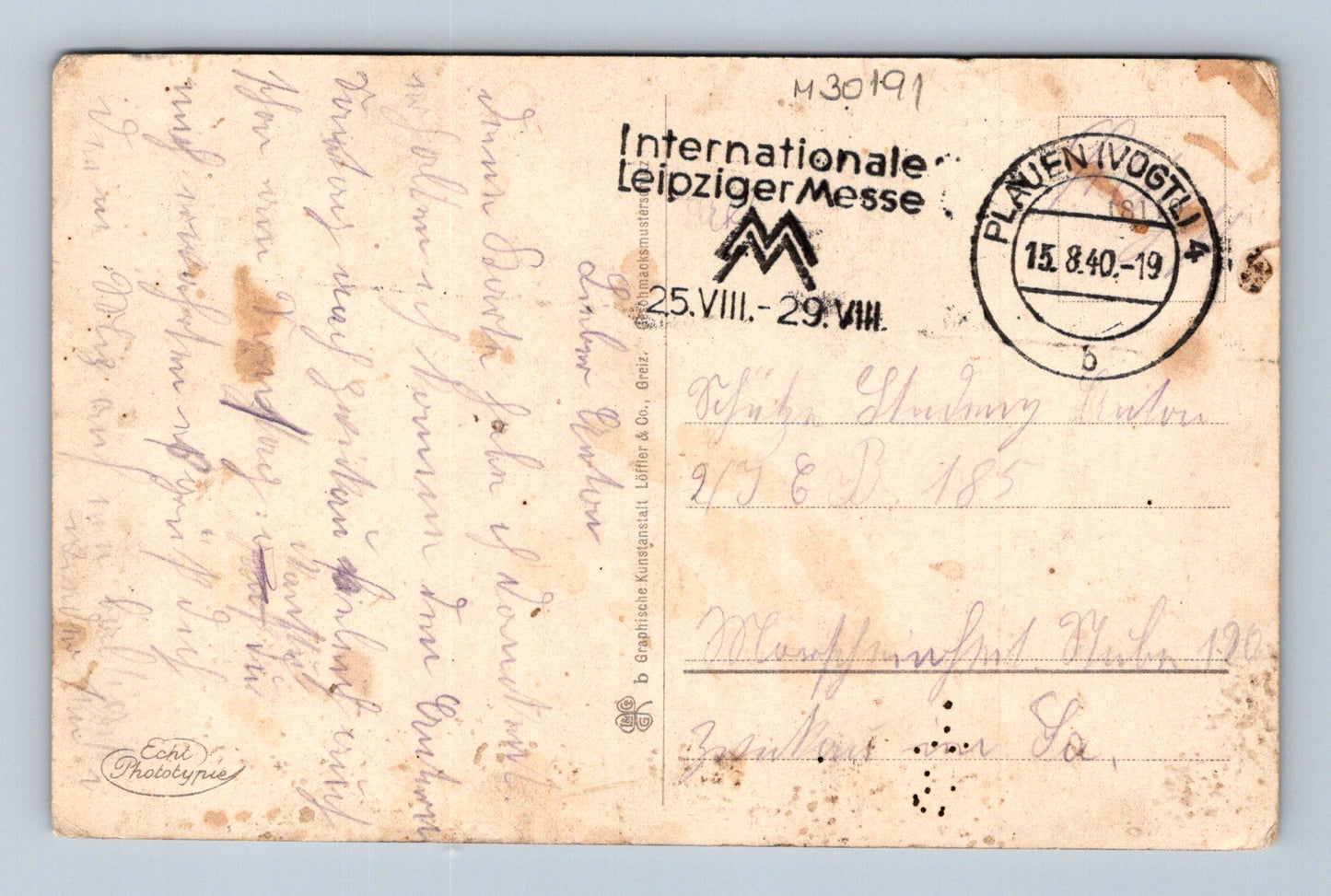 Pohlednice Německo Plauen i. V. panorama města 1940 (M30191)