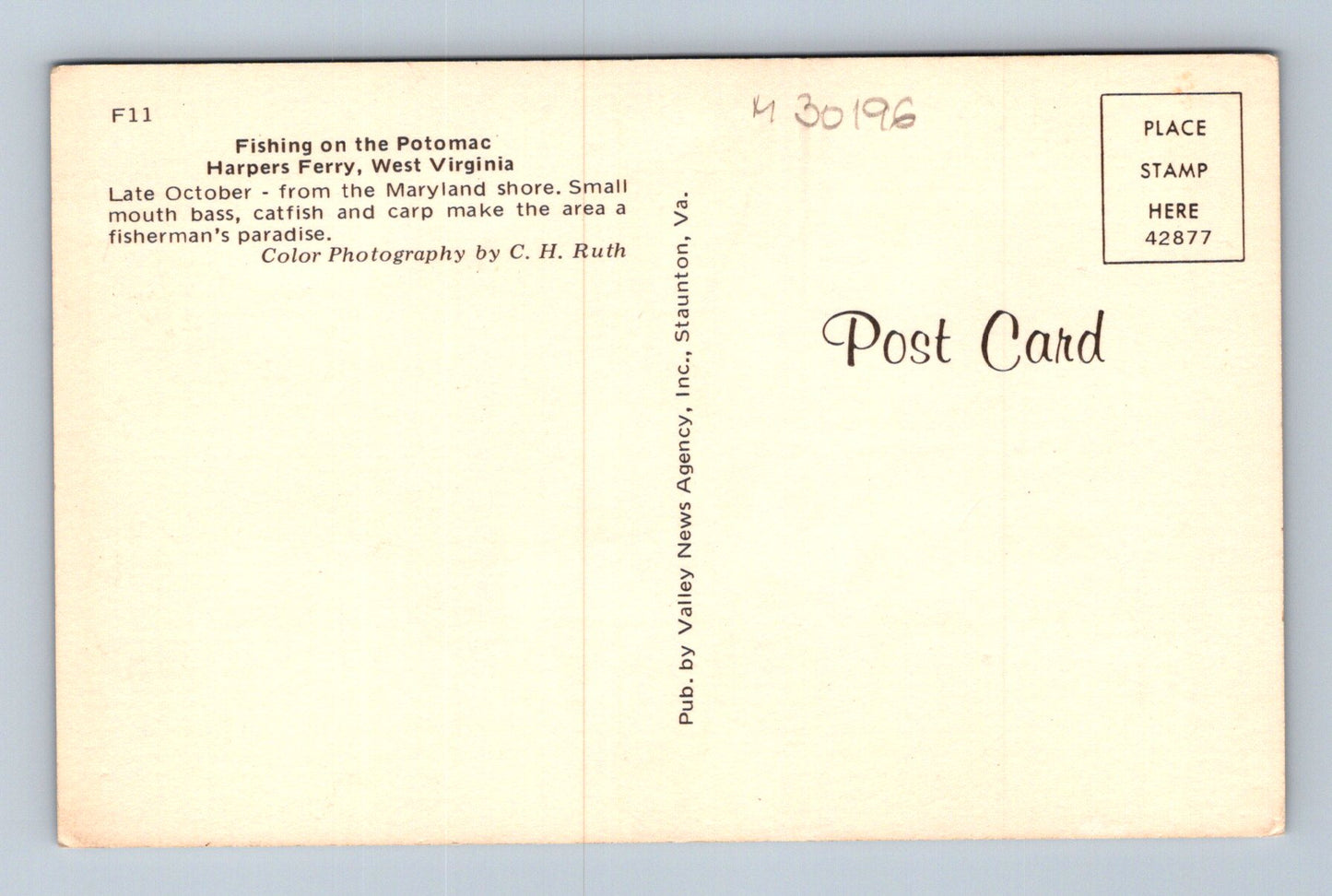 Pohlednice USA Potomac řeka rybáři podzim (M30196)