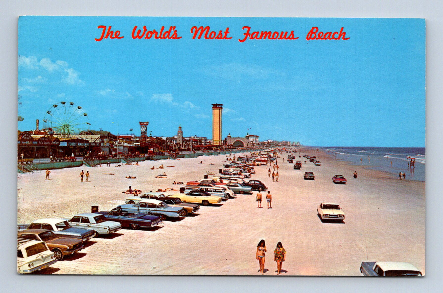 Pohlednice USA Daytona Beach pláž s auty (M30207)