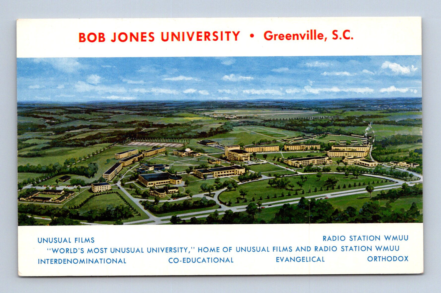 Pohlednice USA Bob Jones University Greenville S.C. (M30211)