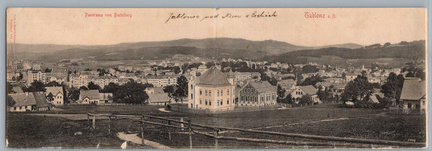 Pohlednice Jablonec nad Nisou (Gablonz a. N.) panorama (M30225)