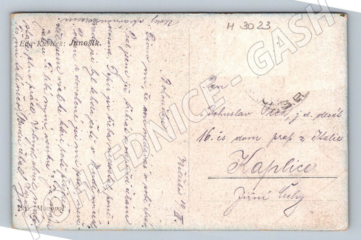Postcard Ed Kadílek Janošík folk costume (M3023)