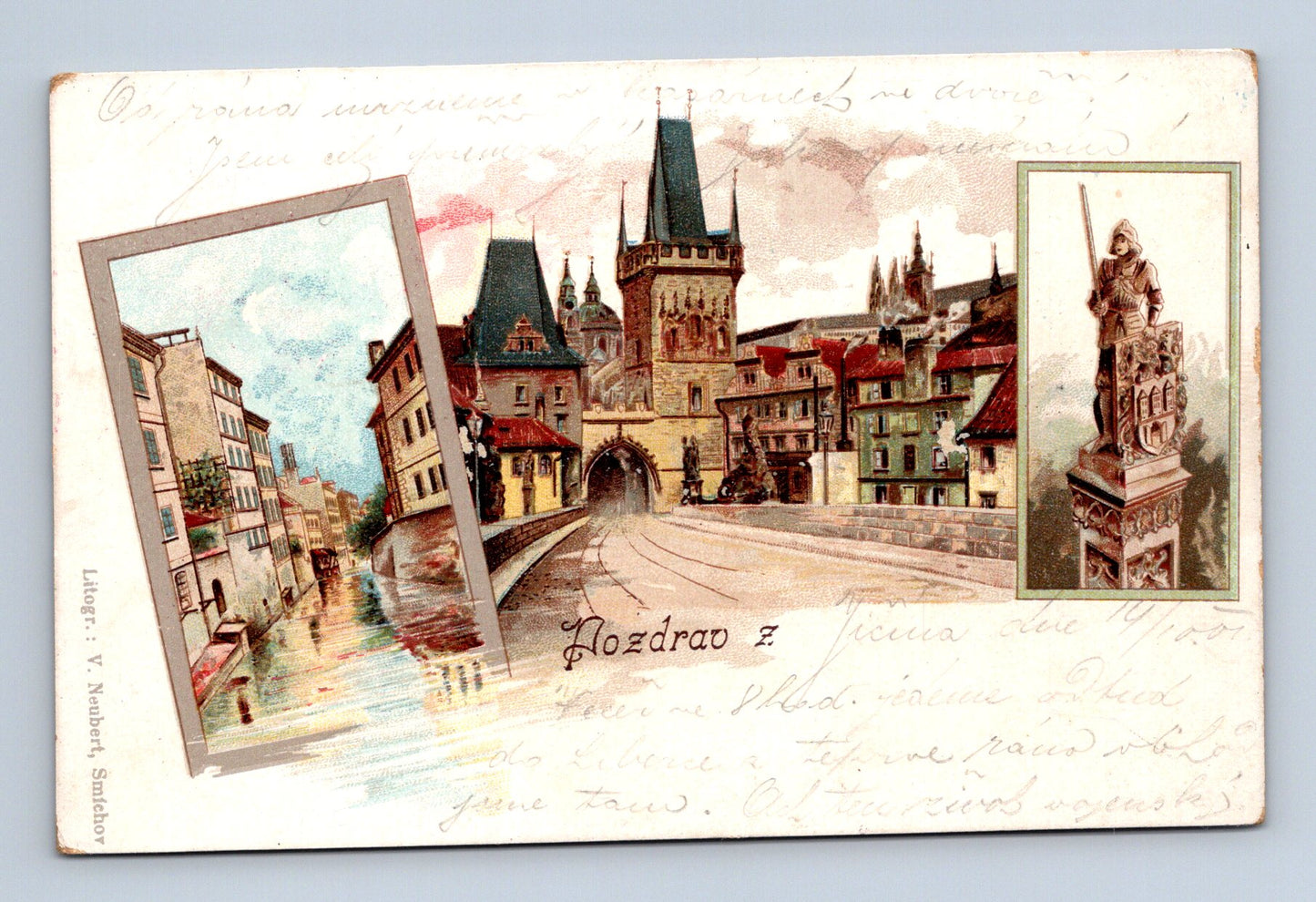 Pohlednice Praha Karlův most a město (M30232)