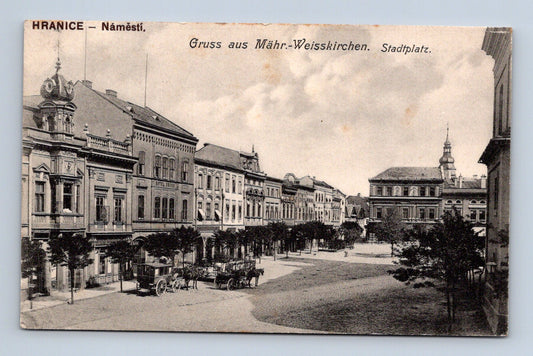Pohlednice Hranice na Moravě náměstí 1919 (M30237)