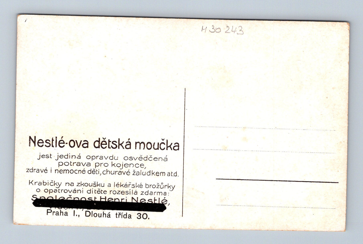 Pohlednice Nestlé dětská moučka reklama (M30243)