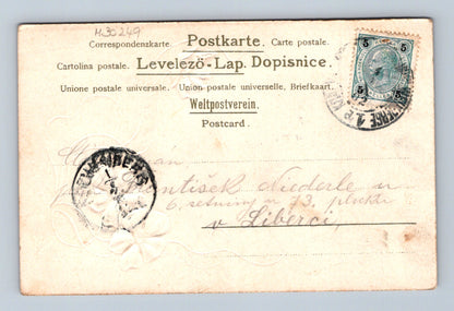 Pohlednice Žena v klobouku s květinami kolem 1914 (M30249)
