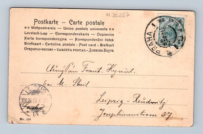 Pohlednice secesní žena motýlí křídla 1907 (M30257)