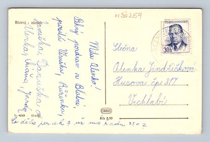 Pohlednice Blatná zámek cca 1950 (M30259)