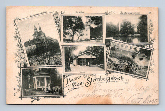 Pohlednice Lázně Šternberk různé motivy cca 191x (M30261)