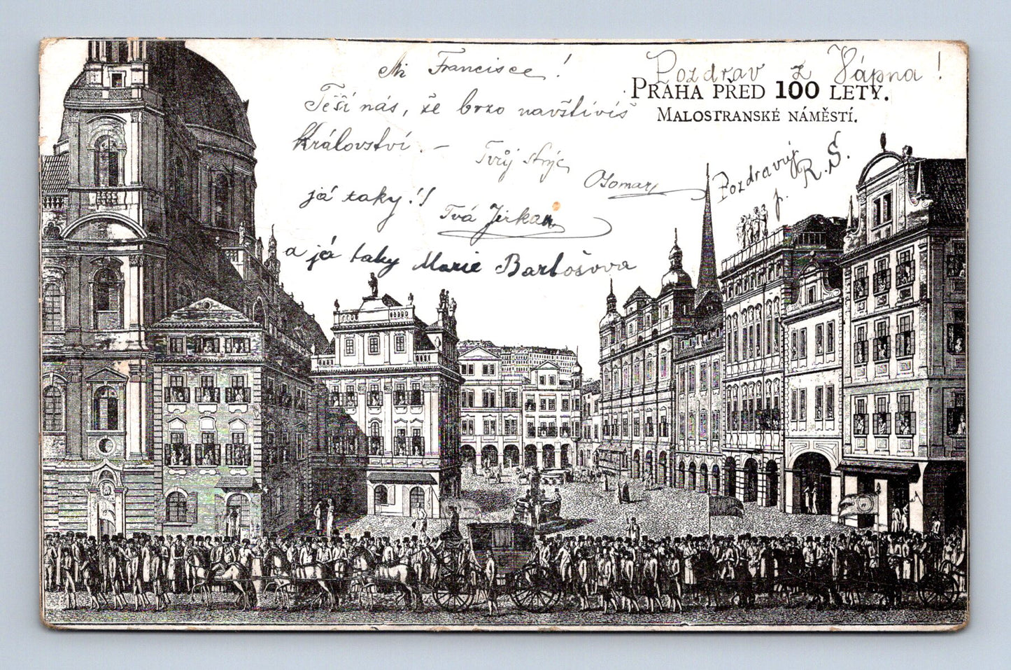 Pohlednice Praha Malostranské náměstí 1904 (M30266)