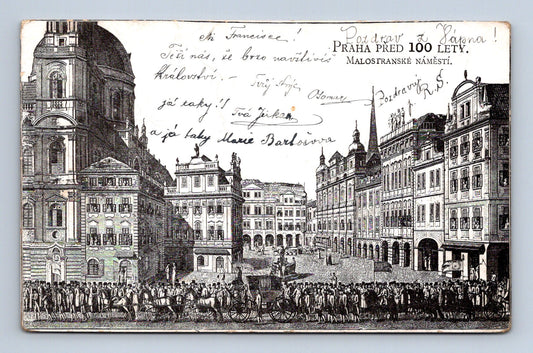Pohlednice Praha Malostranské náměstí 1904 (M30266)