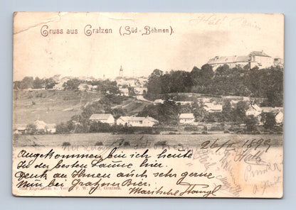 Pohlednice Nové Hrady (Gratzen) celkový pohled 1899 (M30267)