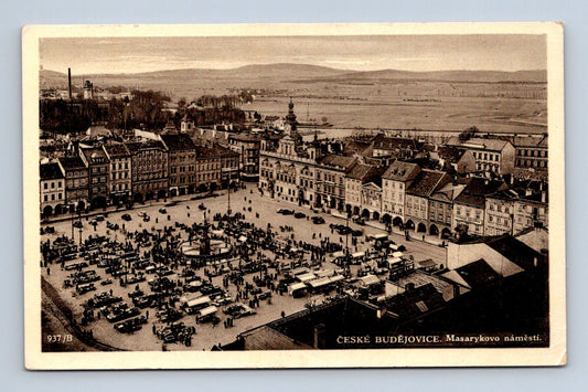 Pohlednice České Budějovice Masarykovo náměstí 1939 (M30276)