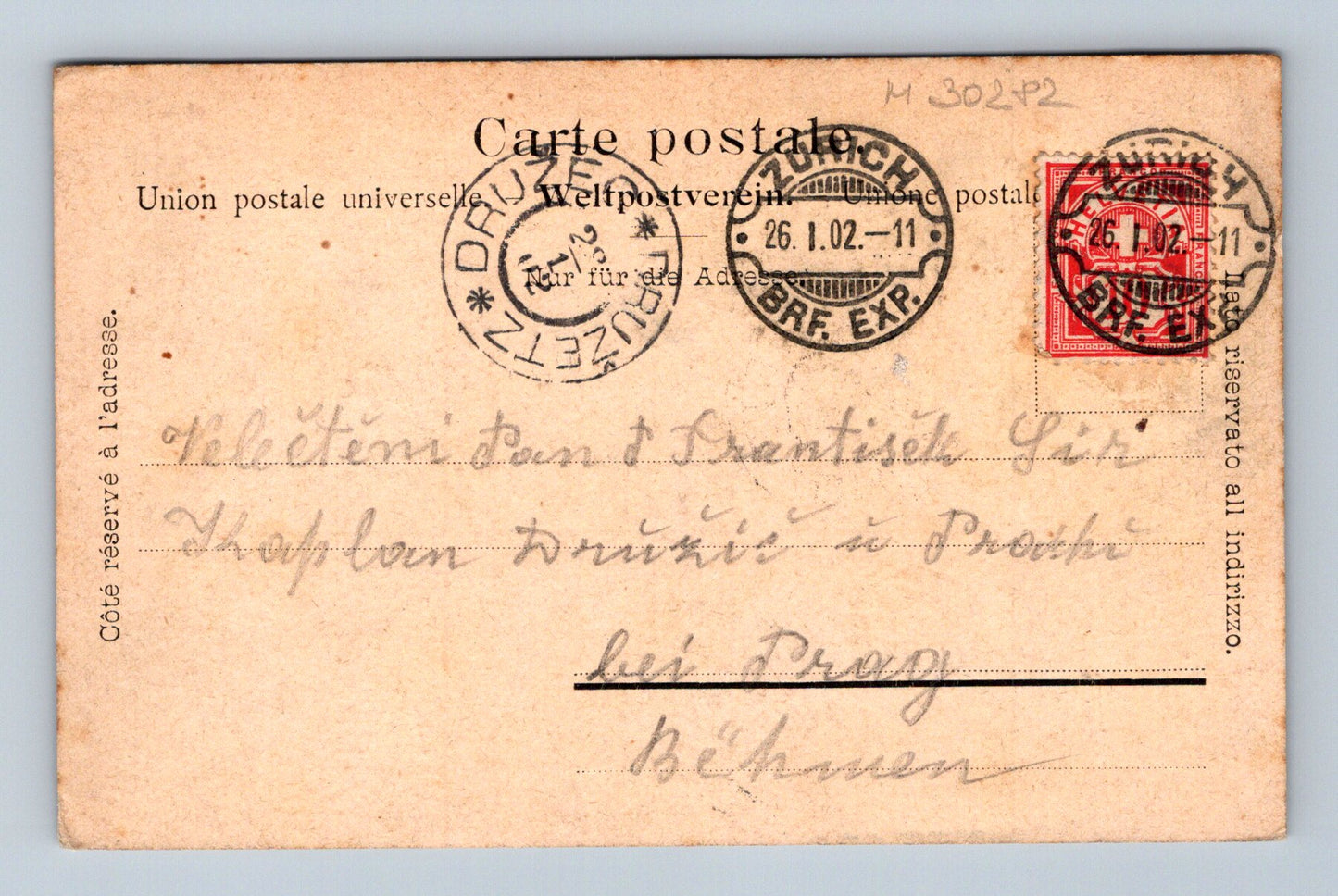 Pohlednice Švýcarsko Beatenberg Eiger Mönch Jungfrau 1902 (M30282)