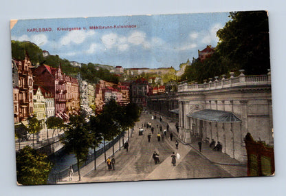 Pohlednice Karlovy Vary Kreuzgasse Kolonáda 1944 (M30283)